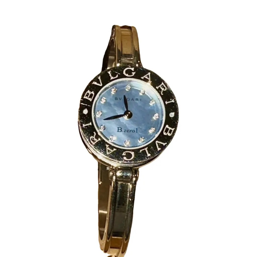 Bvlgari Silver and Diamond B Zero Bracelet Watch